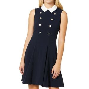 Tommy Hilfiger Women's Collar Fit and Flare Dress